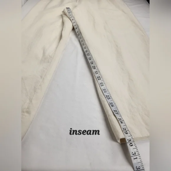 Vintage Pendleton Virgin Wool Lined White Pants Size 16 Hi-Rise Straight Leg - Picture 12 of 16